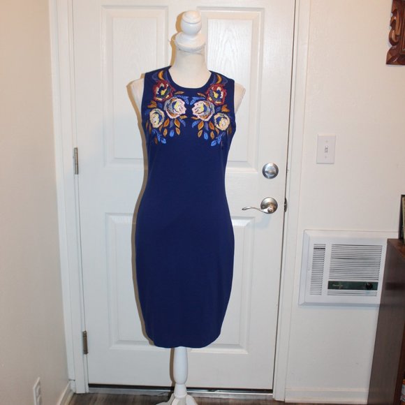 Cynthia Steffe Women's Size 4 Blue Floral - Picture 1 of 10